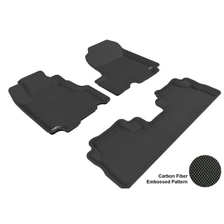3D Maxpider 3D MAXpider L1HD00601509 HONDA CR-V 2007-2011 KAGU BLACK R1 R2 Floor Mat L1HD00601509